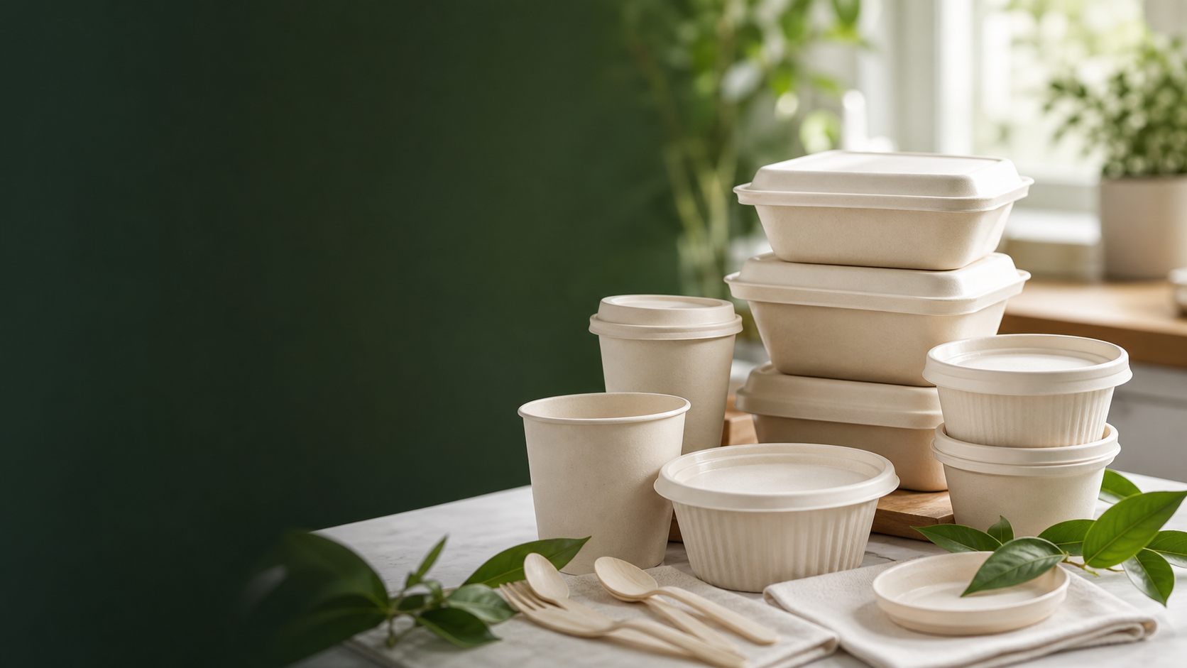 Compostable takeout boxes